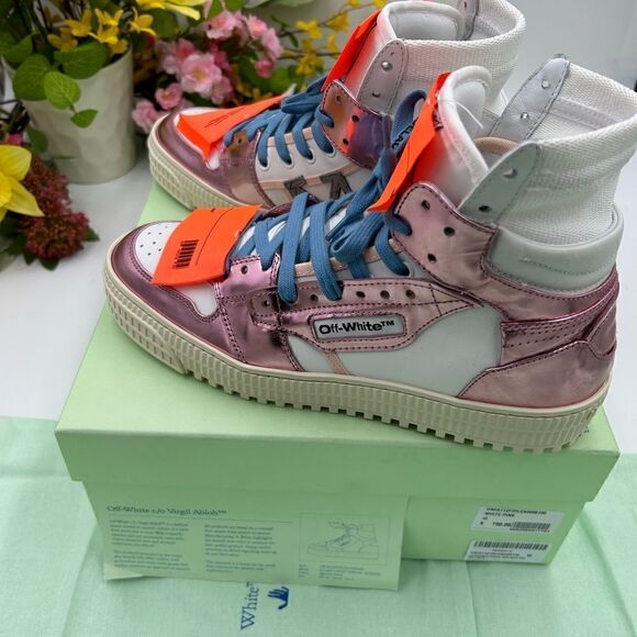 Women’s off white special edition high top sneakers size 40 made in Italy - Picture 5 of 11